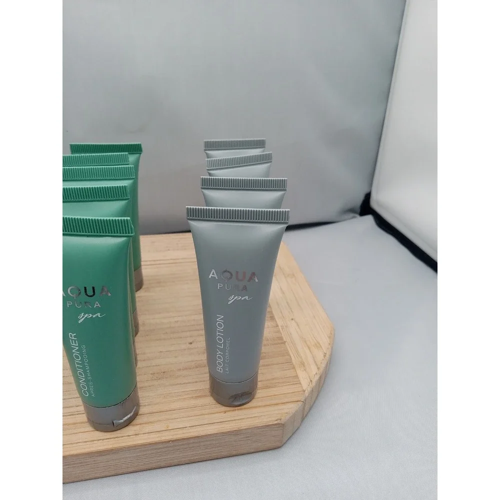 Aqua Pura 5 SHAMPOO 5 Condltion 4Body Lotion ECOWELL 1 OZ NEW Travel Size 1oz.